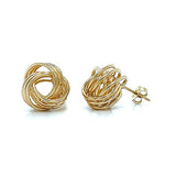 Esme 14K Yellow Gold Love Knot Earrings Estate  WB224PP