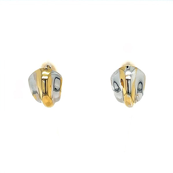 Yvette 14K Yellow Gold Medium Huggies Earrings Estate  RH124PP