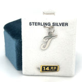 Sterling Silver Small Script T Charm