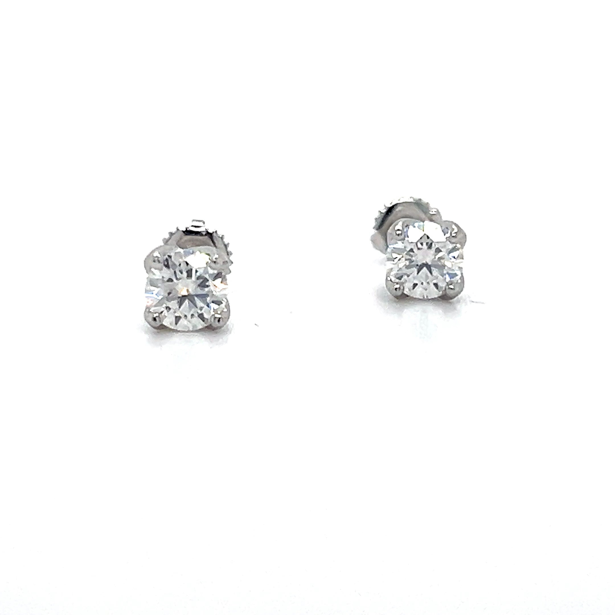 Sterling Silver 1 Carat Total Weight Moissanite Earrings