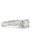 "Nova" 14K White Gold 1.02 Carat Total Weight Mined Diamond, .84CT Brilliant Round G, SI2 Center Diamond and .18 (2) Side Diamonds Bridal Engagement Ring WJS Custom Set Collection