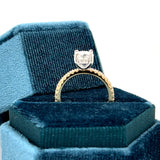 14K Two Tone Gold 1.72 Carat Total Weight Diamond Engagement Ring