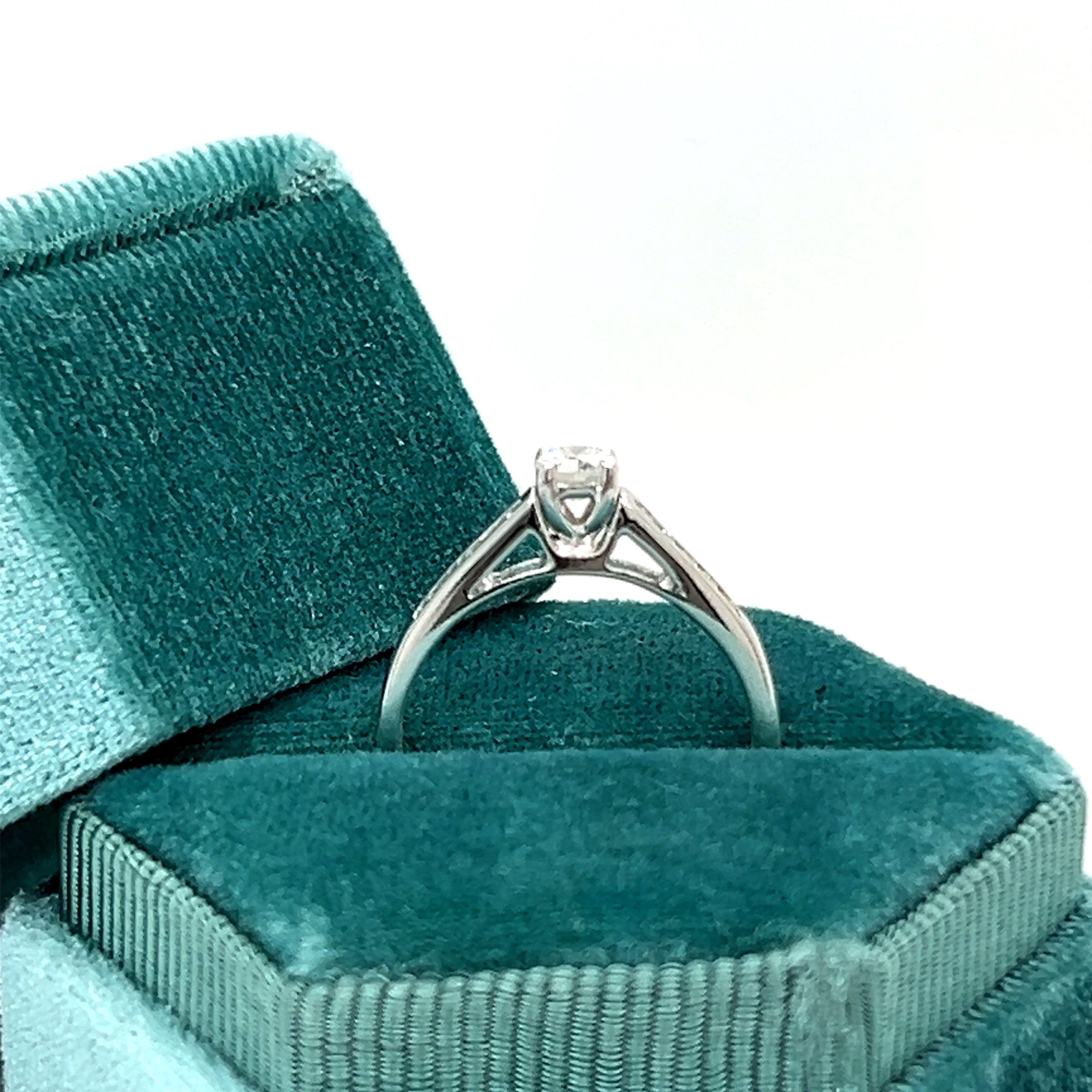 10K White Gold Diamond Engagement Ring