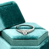 10K White Gold Diamond Engagement Ring
