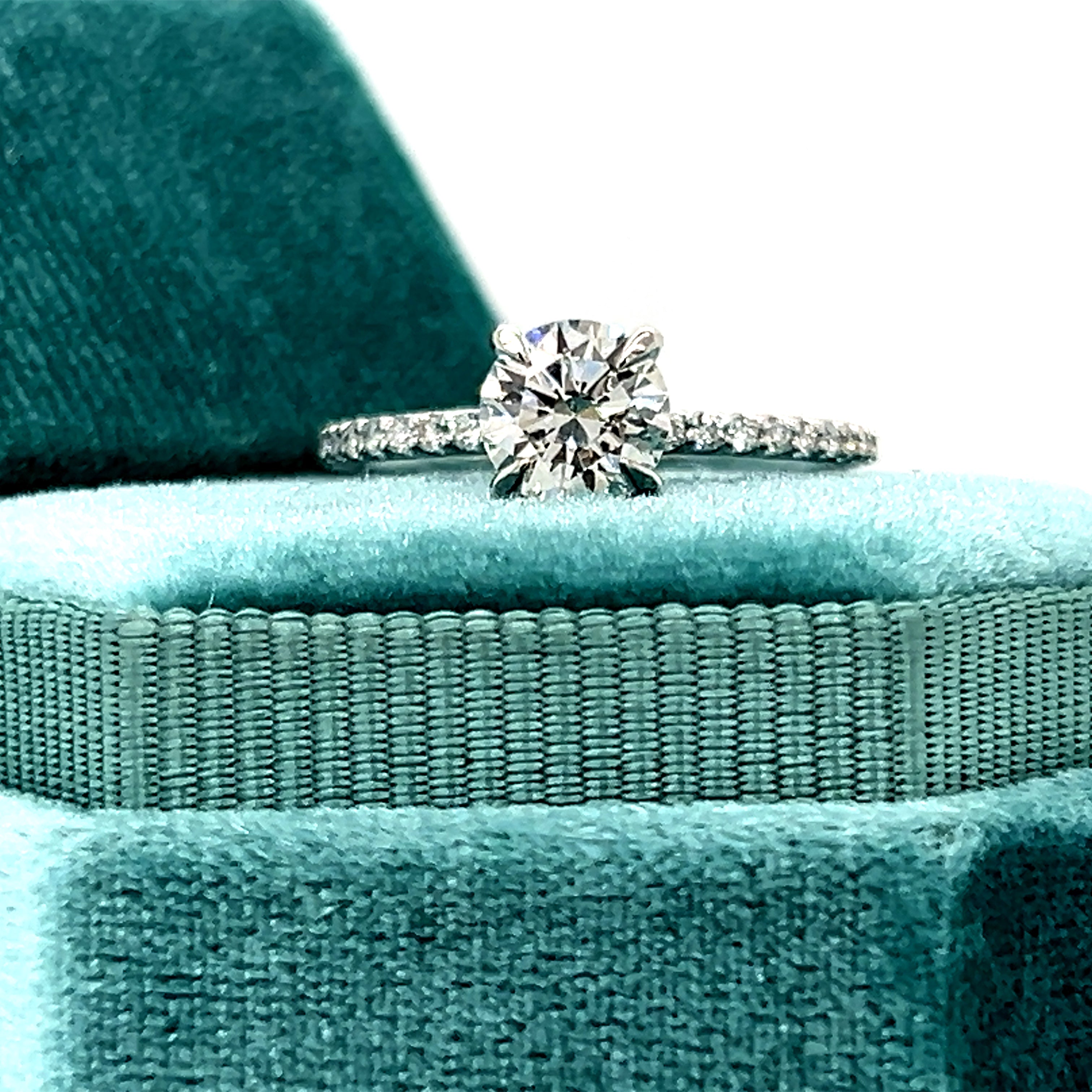 14K White Gold 1.33CTW Diamond Engagement Ring