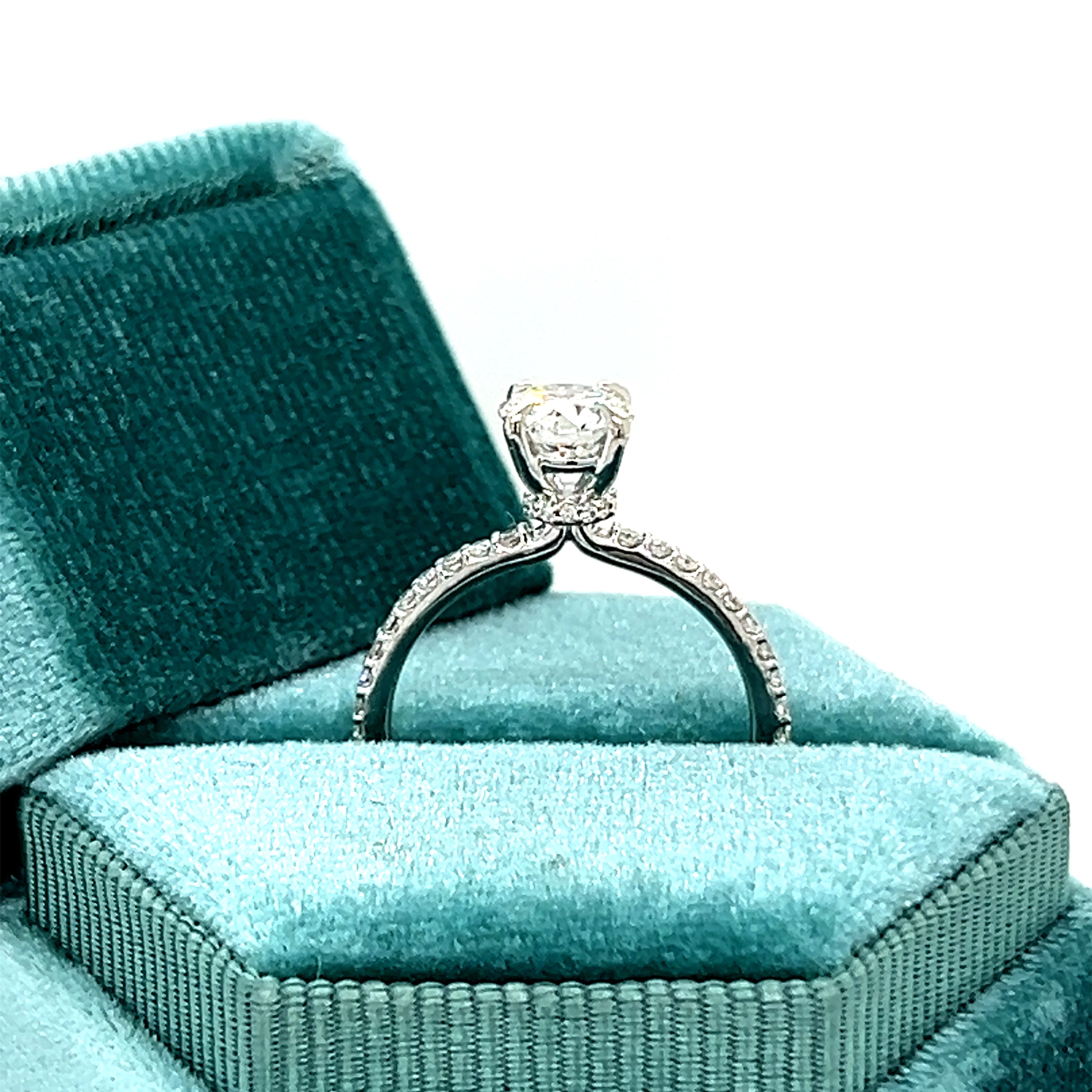 14K White Gold 1.33CTW Diamond Engagement Ring