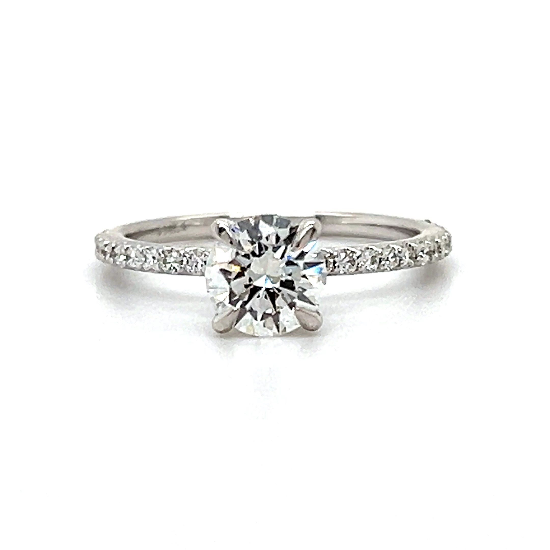 14K White Gold 1.33CTW Diamond Engagement Ring