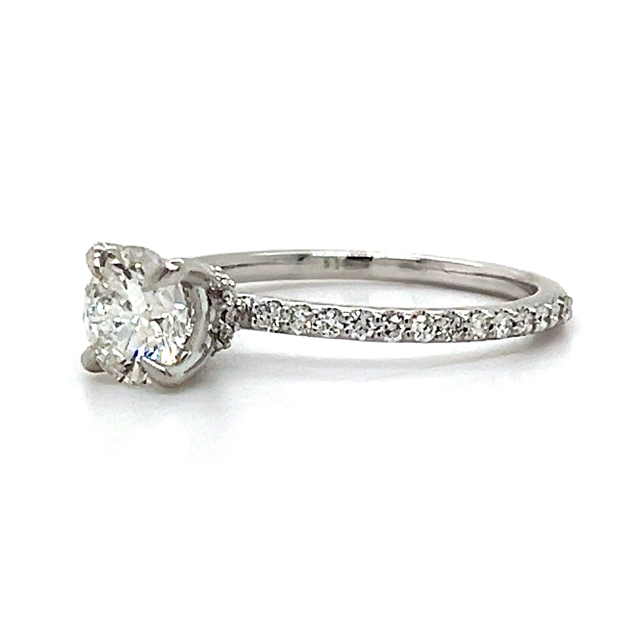 14K White Gold 1.33CTW Diamond Engagement Ring
