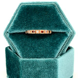 10K Rose Gold Garnet and Diamond Wedding/Anniversary/Stackable Band Ring