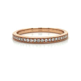 14K Rose Gold .13  Carat Total Weight Diamond Stackable Band
