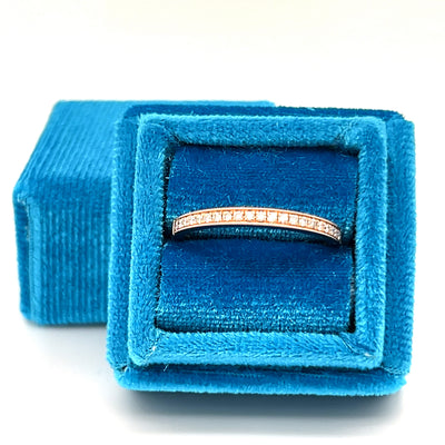14K Rose Gold .13  Carat Total Weight Diamond Stackable Band