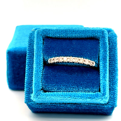 10K White Gold Diamond 0.25TCW Wedding Anniversary Stackable Band Ring