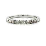 10K White Gold 0.25 Carat Total Weight Diamond Wedding Anniversary Stackable Band Ring