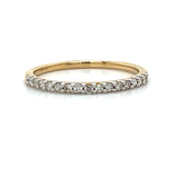 14K Yellow Gold 1/6 Carat Total Weight Diamond Band