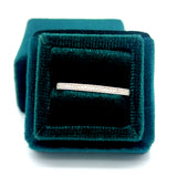 14K White Gold 1/5 Carat Total Weight Diamond Wedding Anniversary Stackable Band Ring