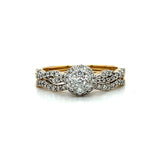 10K Yellow Gold 1/2  Carat Total Weight Diamond Bridal Set