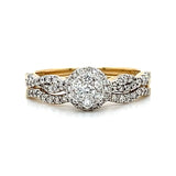 10K Yellow Gold 1/2  Carat Total Weight Diamond Bridal Set