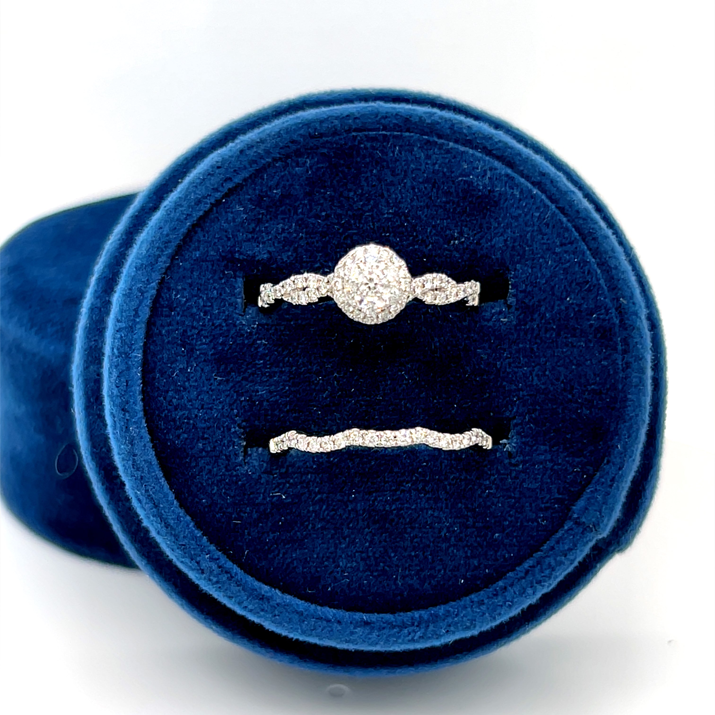 10K Yellow Gold 1/2  Carat Total Weight Diamond Bridal Set
