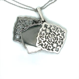 Sterling Silver Diamond Accent Locket 18"