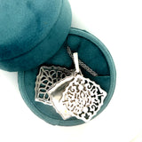 Sterling Silver Diamond Accent Locket 18"