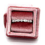 14K White Gold 1/4 Carat Total Weight (11) Diamond Wedding Anniversary Stackable Band Ring