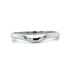Women's 10K White Gold Curved Wedding Band