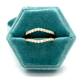 10K Yellow Gold 1.00 Carat Total Weight Diamond Curve Insert Ring