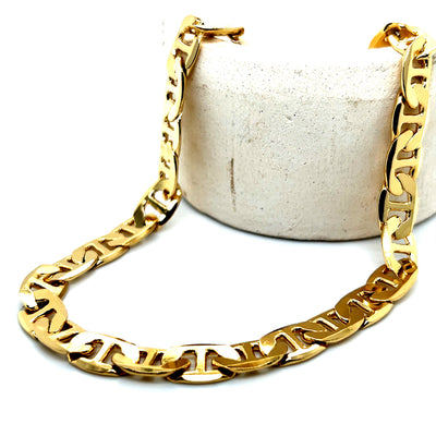 Forever Gold Electroplate 9mm Mariner Necklace 20"