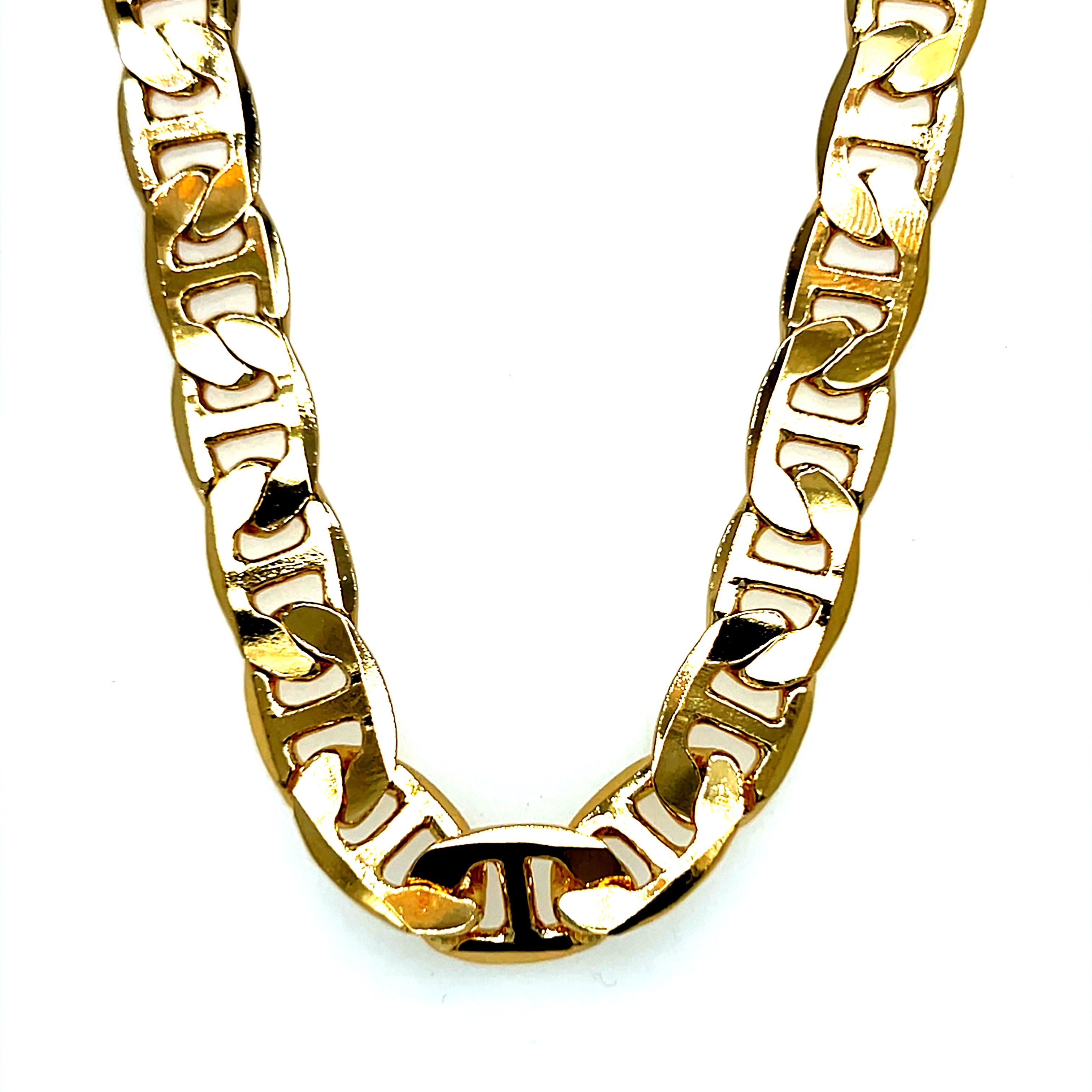 Forever Gold Electroplate 9mm Mariner Necklace 20"