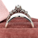 "Eileen" 14K White Gold 0.22CT VS Diamond Bridal Engagement Ring Set Estate LOW125BPCB