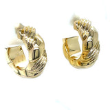 "Larissa" 14K Yellow Gold Hoop Earrings Estate LOI1124