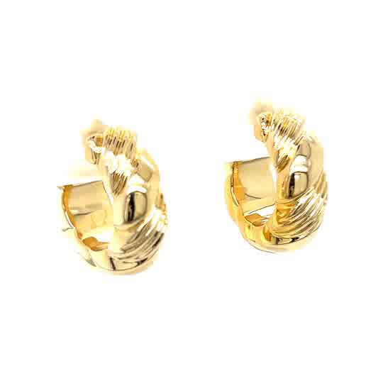 "Larissa" 14K Yellow Gold Hoop Earrings Estate LOI1124