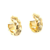 "Larissa" 14K Yellow Gold Hoop Earrings Estate LOI1124