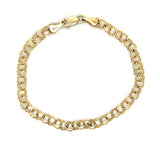"Annika" 10K Yellow Gold 4.6g Charm Bracelet 7" Estate RHPP224