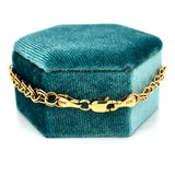 "Annika" 10K Yellow Gold 4.6g Charm Bracelet 7" Estate RHPP224