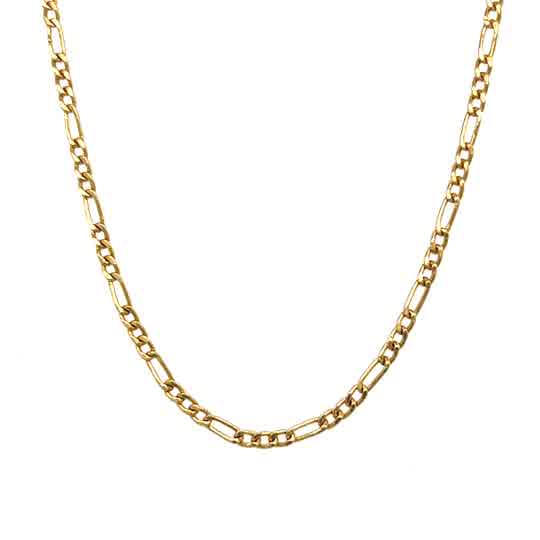"Olin" 14K Yellow Gold 1.8g 1.2dwt Figaro Chain 18" Estate YHPP224