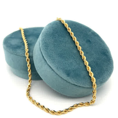 "Casimir" 14K Yellow Gold 16.6g 3mm Rope Chain 20" Estate YBWPP224