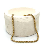 "Orson" 14K Yellow Gold 16.6g 3mm Rope Chain 20" Estate YBWPP224