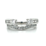 "Linnett" 14K White Gold 0.65 Carat Total Weight Diamond Enhancer Wedding Band Estate BTT1124