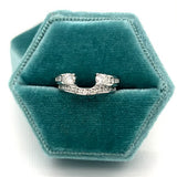 "Linnett" 14K White Gold 0.65 Carat Total Weight Diamond Enhancer Wedding Band Estate BTT1124
