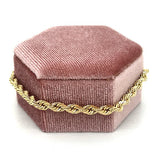 "Mary Jane" 14K Yellow Gold 7.8g 4mm Rope Bracelet 7" Estate GW515PP