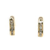 "Mabel" 14K Yellow Gold 1.0 Carat Total Weight Diamond Hoop Earrings Estate YTTPP