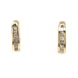 "Mabel" 14K Yellow Gold 1.0 Carat Total Weight Diamond Hoop Earrings Estate YTTPP