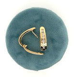 "Mabel" 14K Yellow Gold 1.0 Carat Total Weight Diamond Hoop Earrings Estate YTTPP
