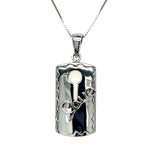 Sterling Silver "Love" Key Pendant Necklace on 18" Chain