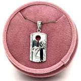 Sterling Silver "Love" Key Pendant Necklace on 18" Chain