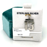 Sterling Silver Small Sport #13 Charm