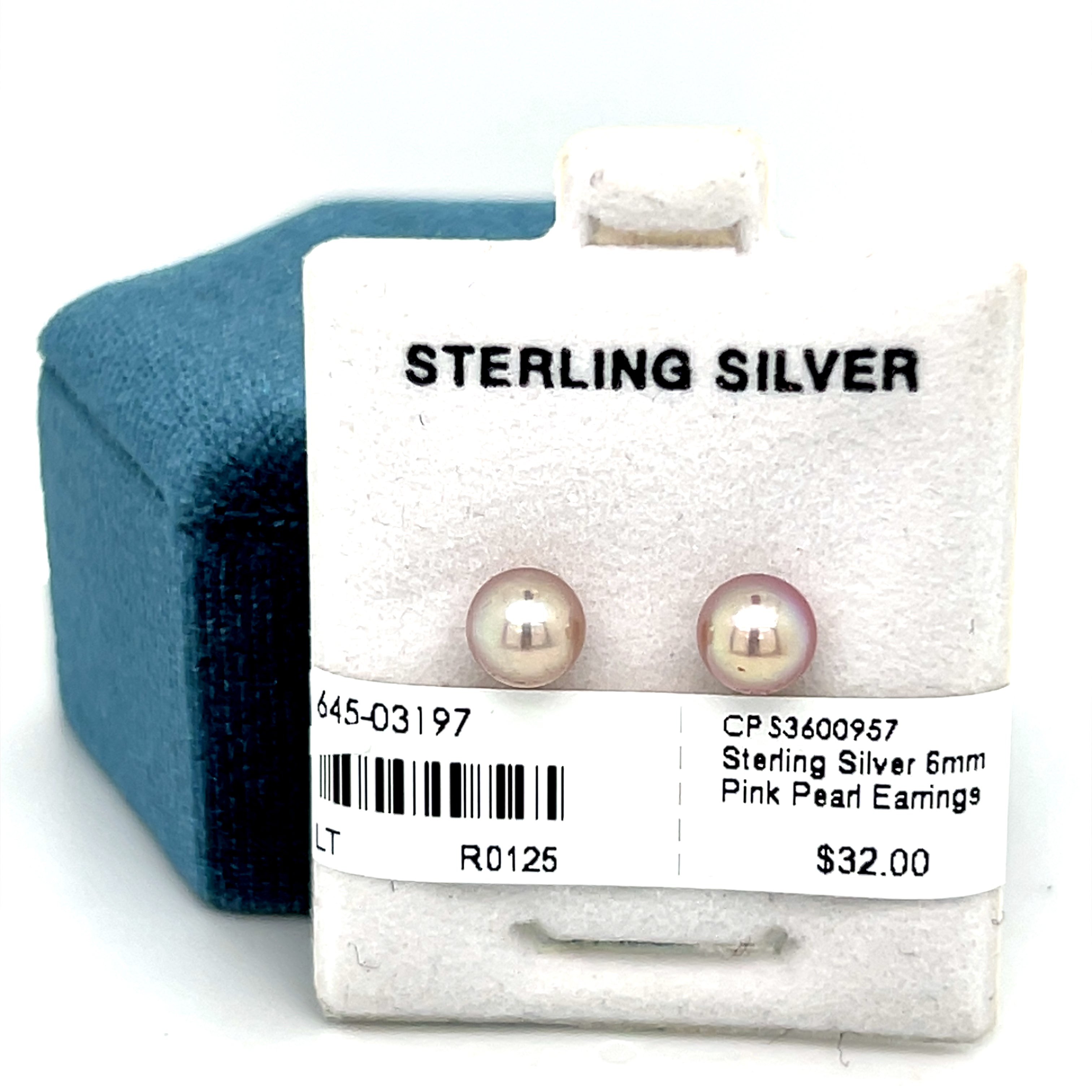 Sterling Silver Pink Pearl Earrings