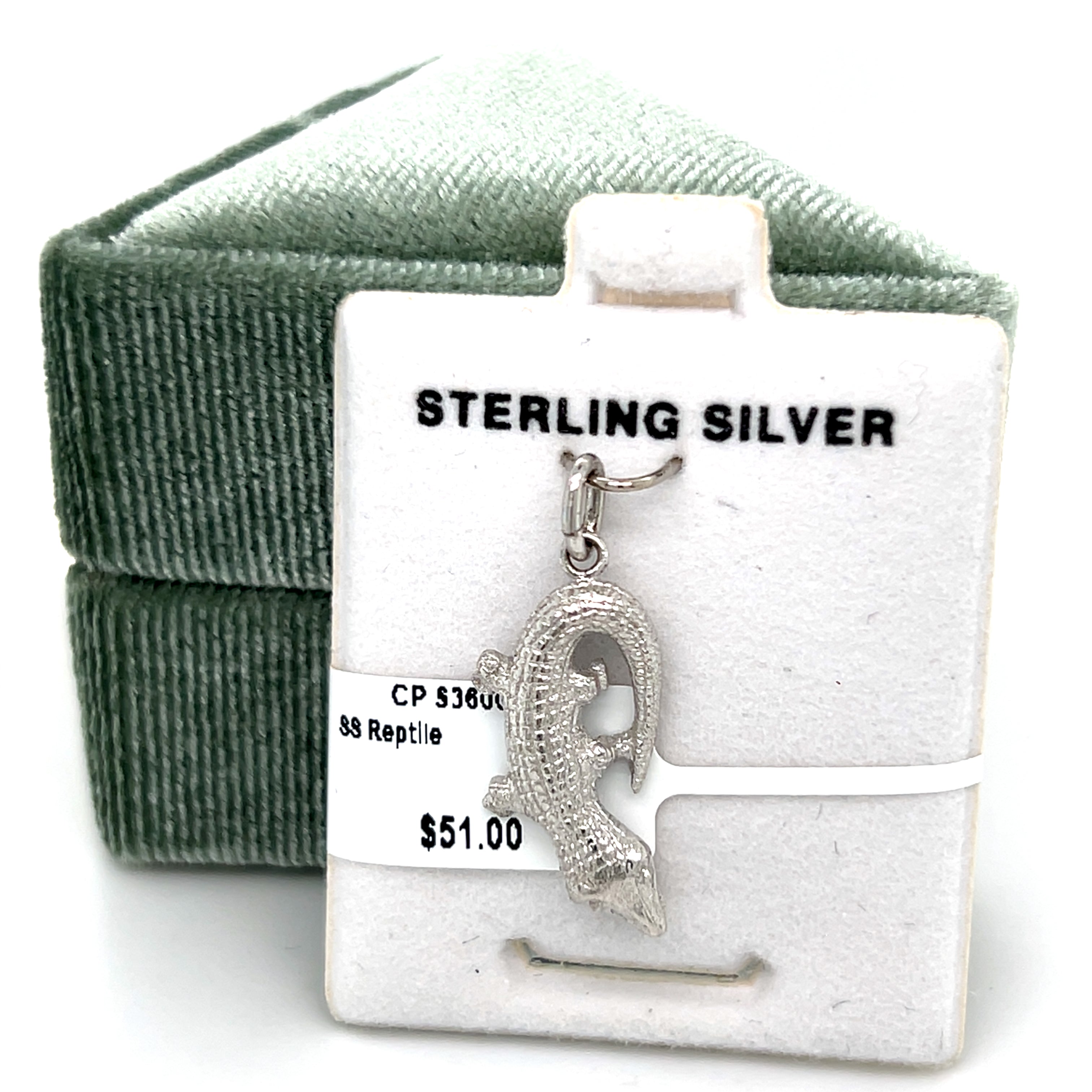 Sterling Silver Crocodile Charm