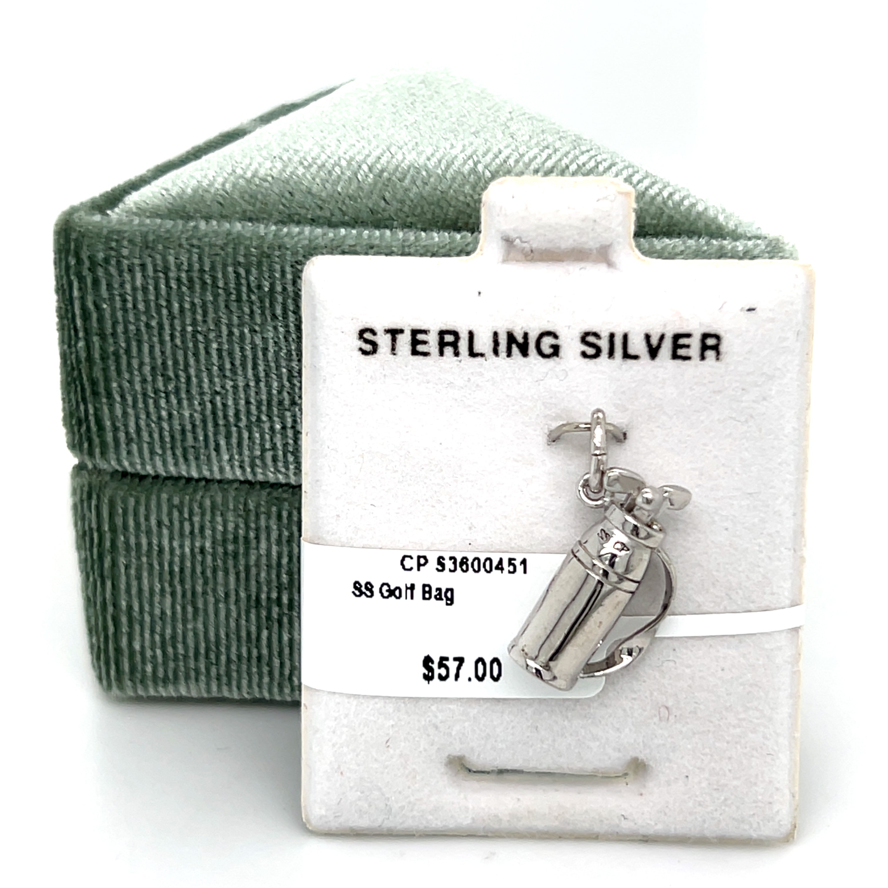 Sterling Silver Golf Bag Charm